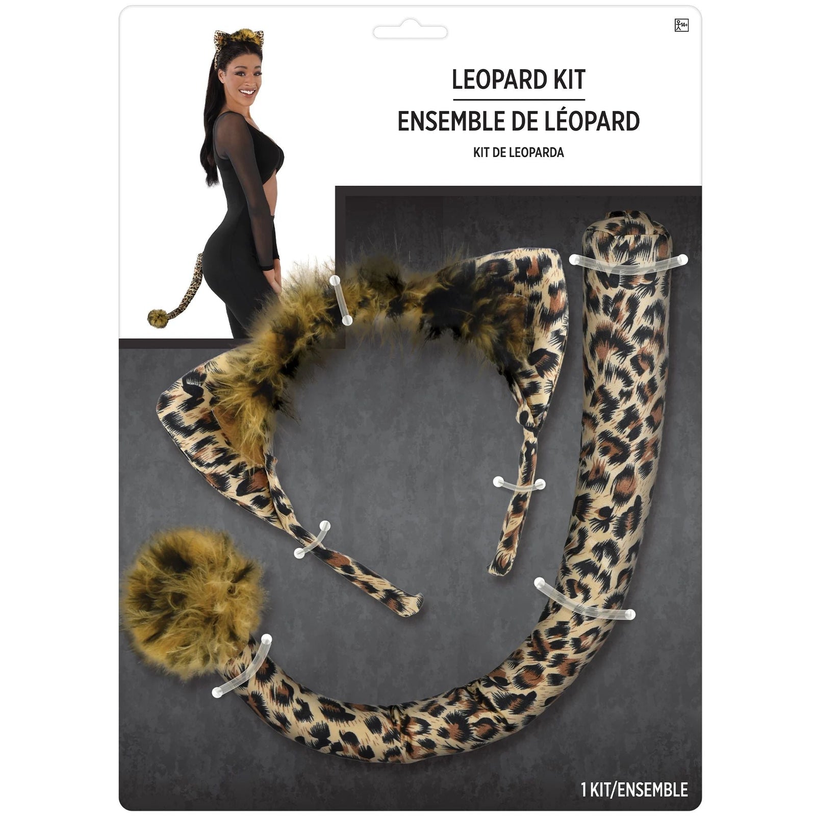 Leopard Ear & Tail Kit - Adult