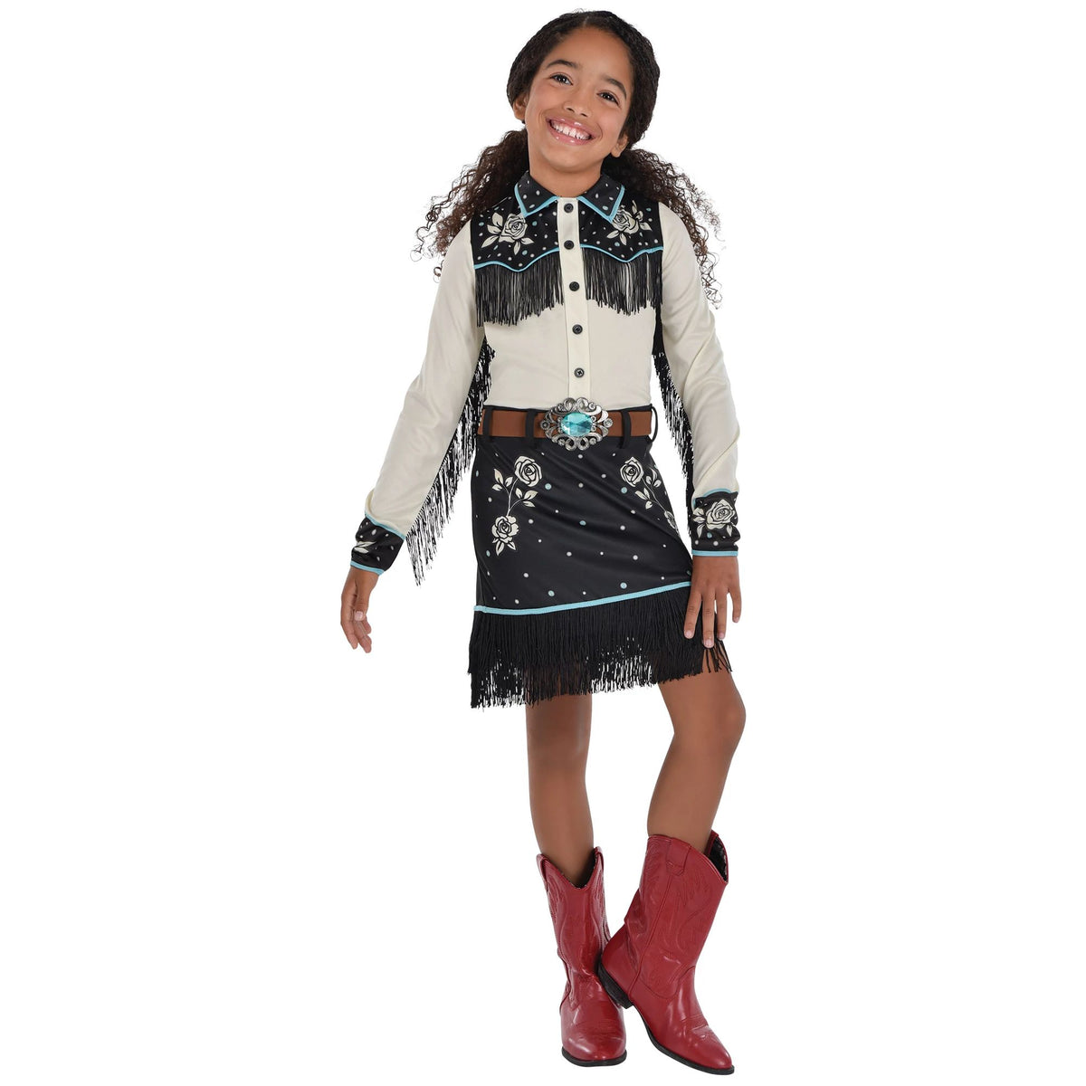 Western Cowgirl Costume for Kids, Dress Size: 12-14T