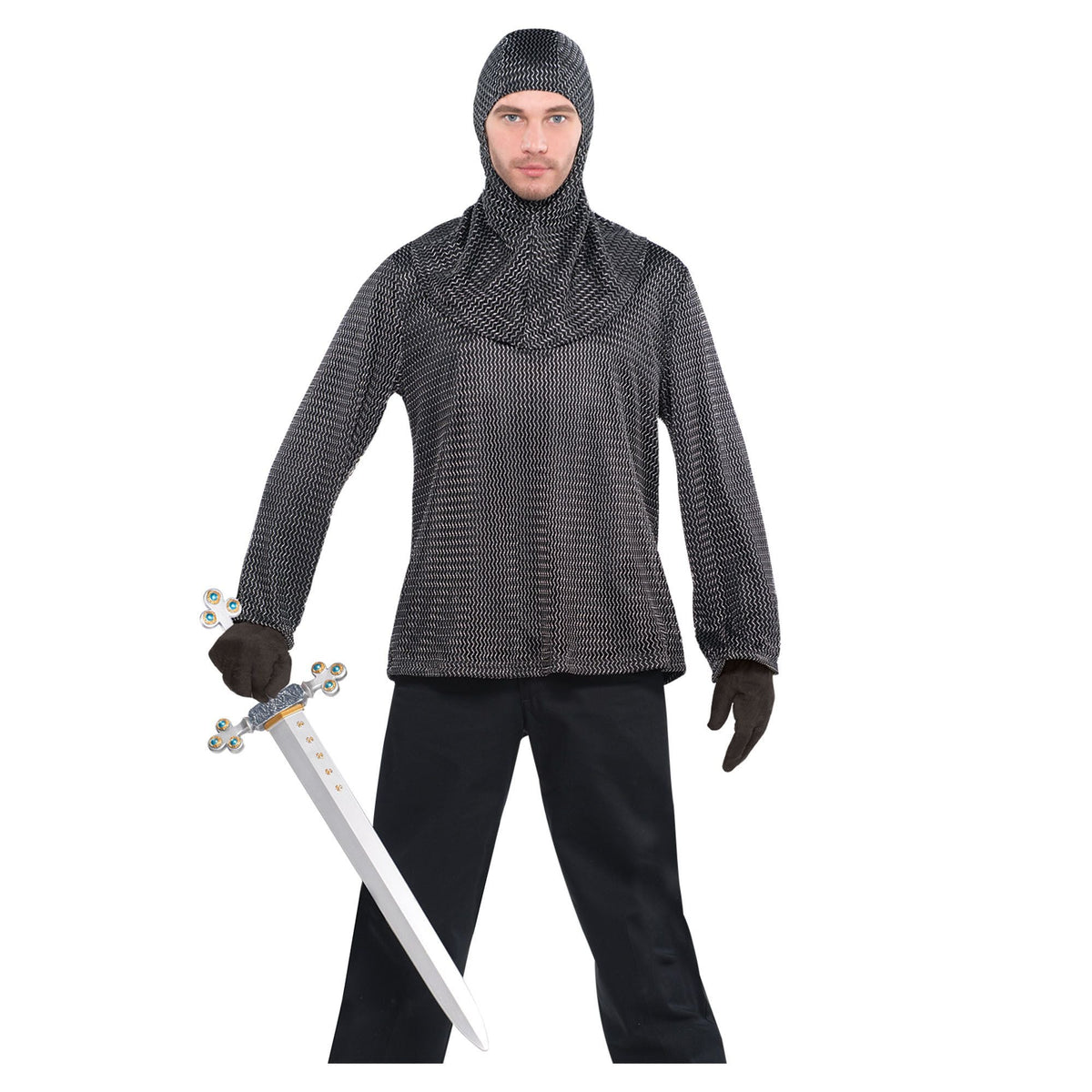 Chain Mail Tunic And Hood - Adult