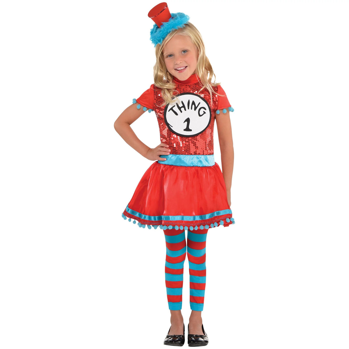 Thing 1 &amp; 2 Costume Girl Small (4-6)