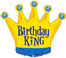 204 36&quot; Birthday King Foil Balloon