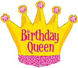 378 36" Birthday Queen Foil Balloon