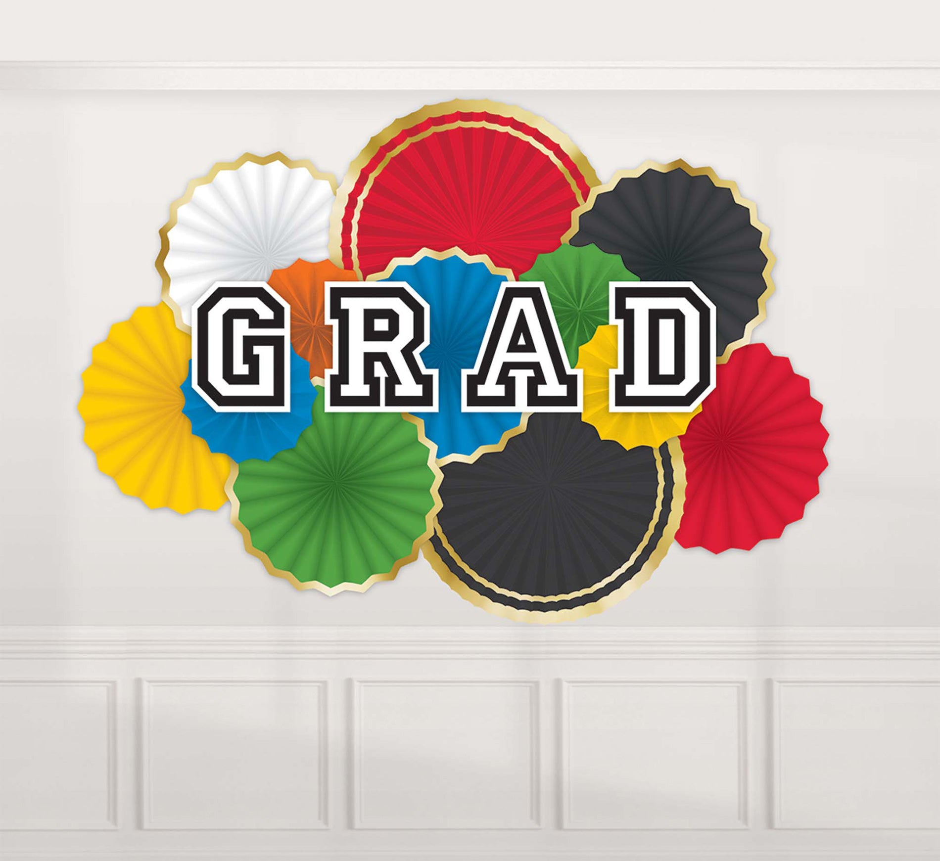 Grad Deluxe Multicolor Fan Decorating Kit