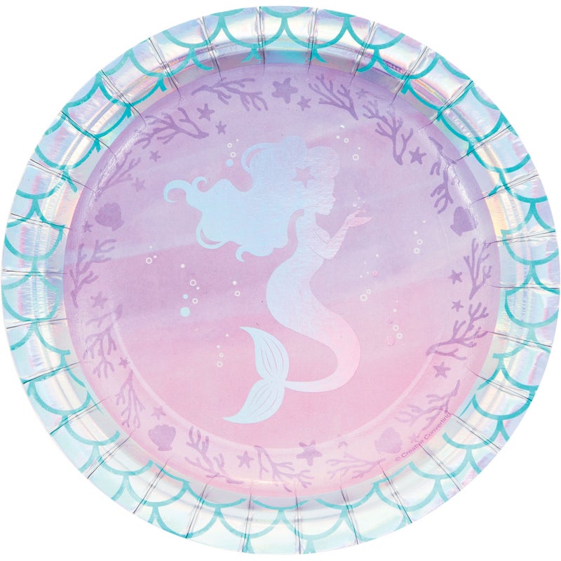 Mermaid Shine Iridescent Luncheon Plates