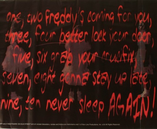 Nightmare on Elm Street Freddy Krueger Rhyme Decal