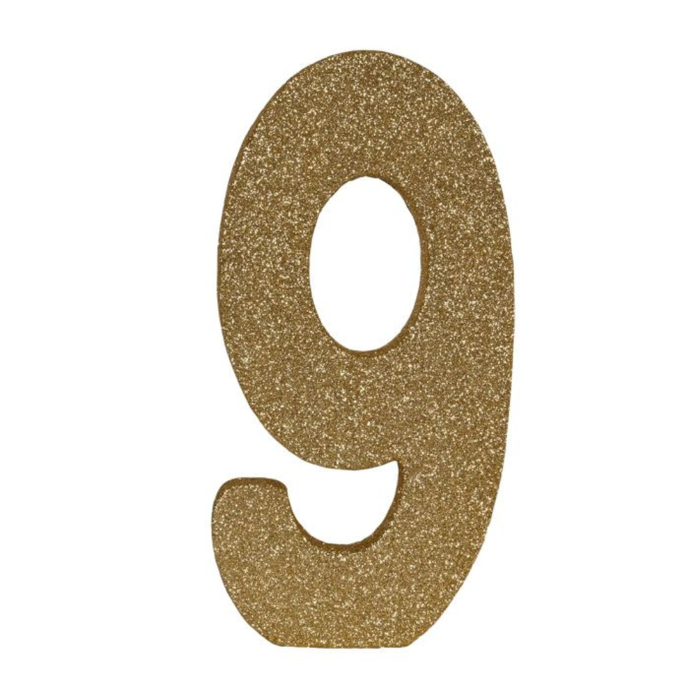 3-D Glittered "Numbers" Centerpiece