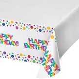 Rainbow Foil Plastic Tablecover