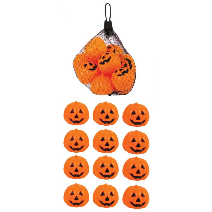Bag O' Pumpkin Heads - 12 Pcs