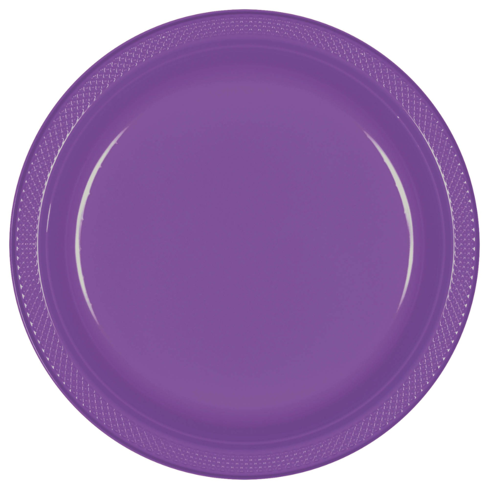 10.25" Plastic Plate 20 Ct - Purple