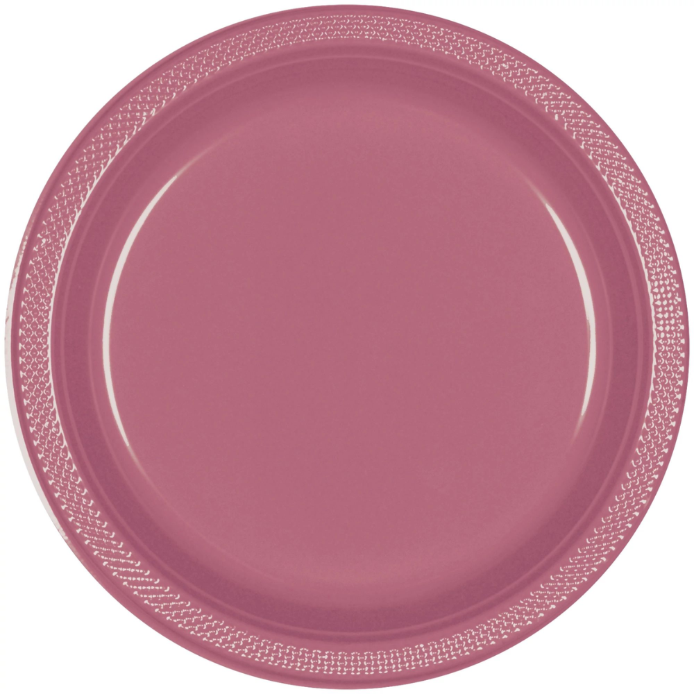 10.25" Plastic Plate 20 Ct - Mauve