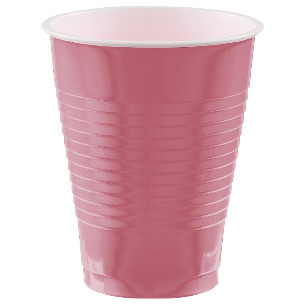 18 oz. Plastic Cups - 50 Ct - Mauve Pink