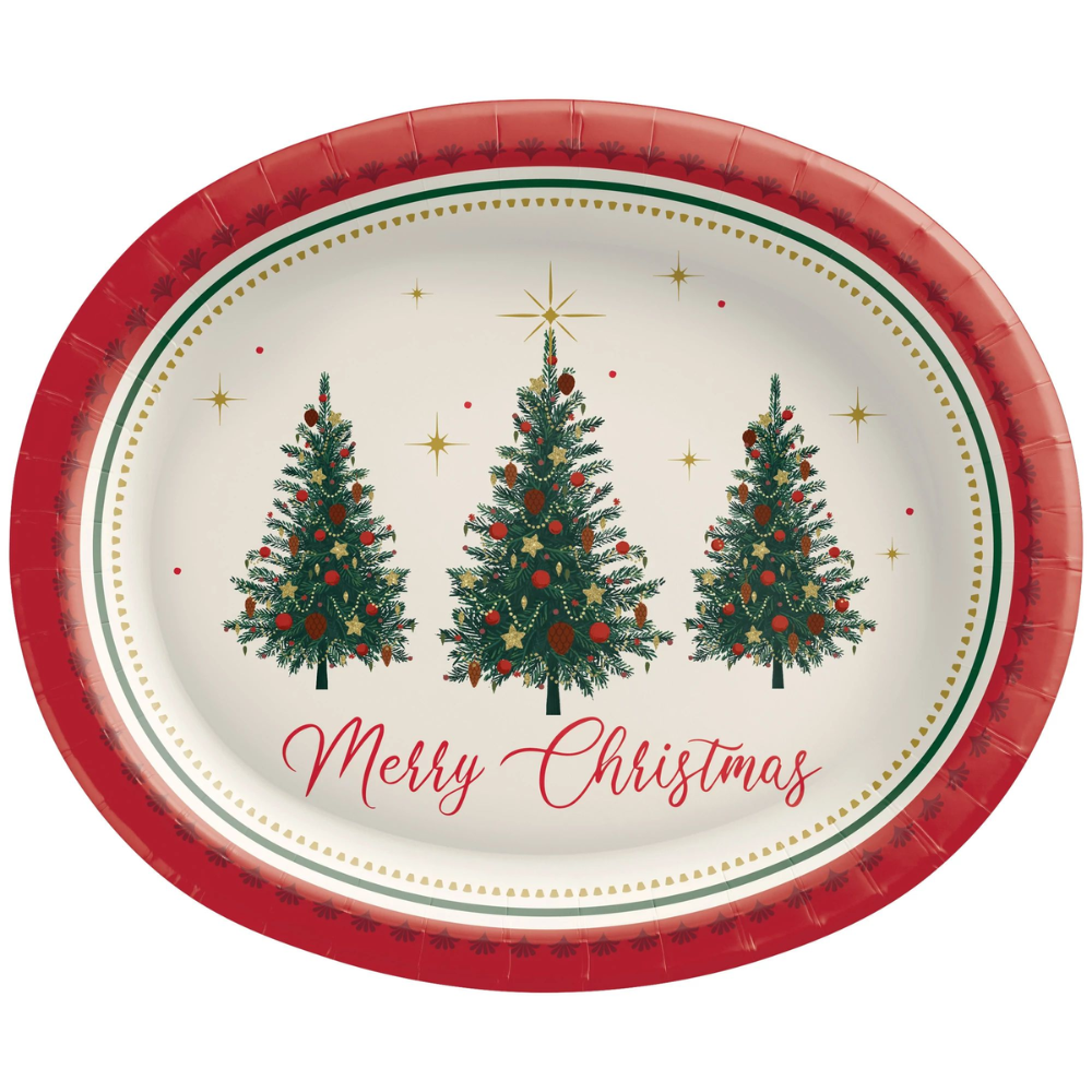 Elegant Evergreen 9" Round Plates