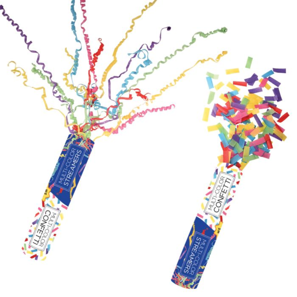 Handheld Confetti & Streamer Tubes - 6pk