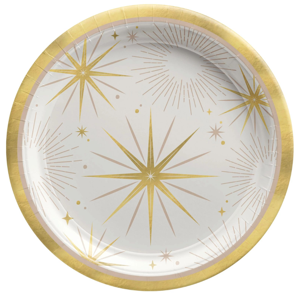 Golden Soiree 7" Round Plates