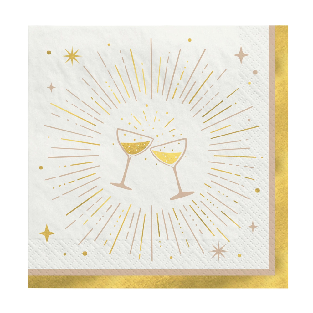 Golden Soiree Beverage Napkins