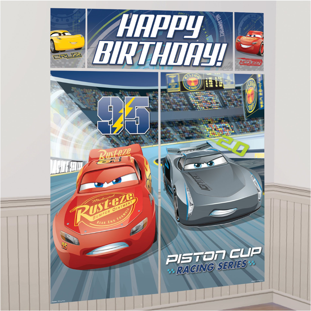 ©DISNEY CARS 3 Scene Setters® Wall Decorating Kit