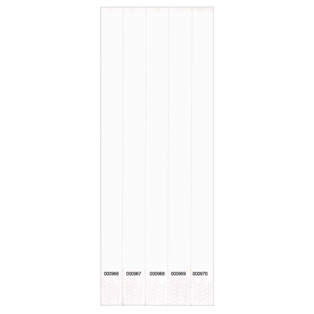 100 ct. Solid White Wristbands