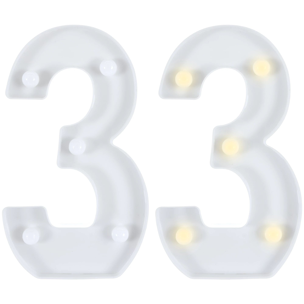 Light-Up Standing Number