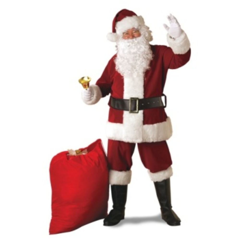 Crimson Regal Plush Santa Adult Costume