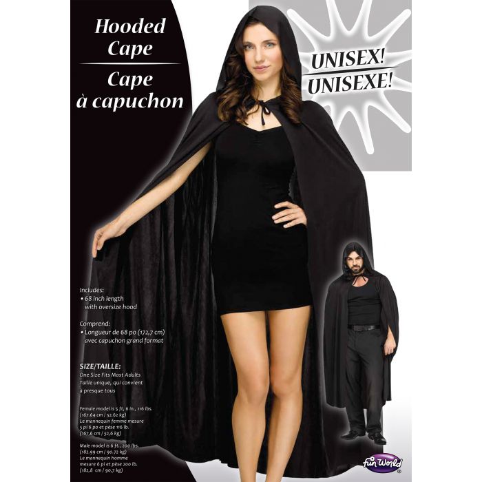 68" Hooded Cape Assortment - Adult