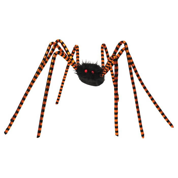 Metallic Stripe Spider 50in Orange