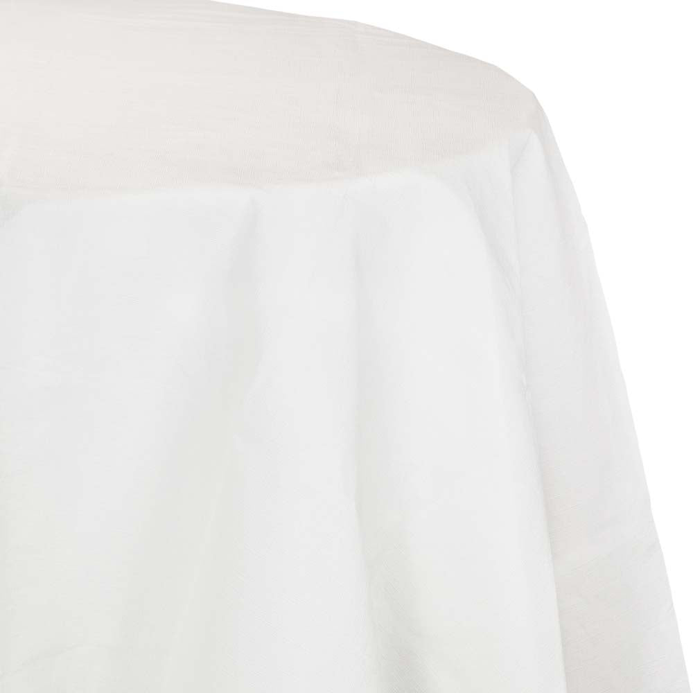82" White Tablecover, Octy Round