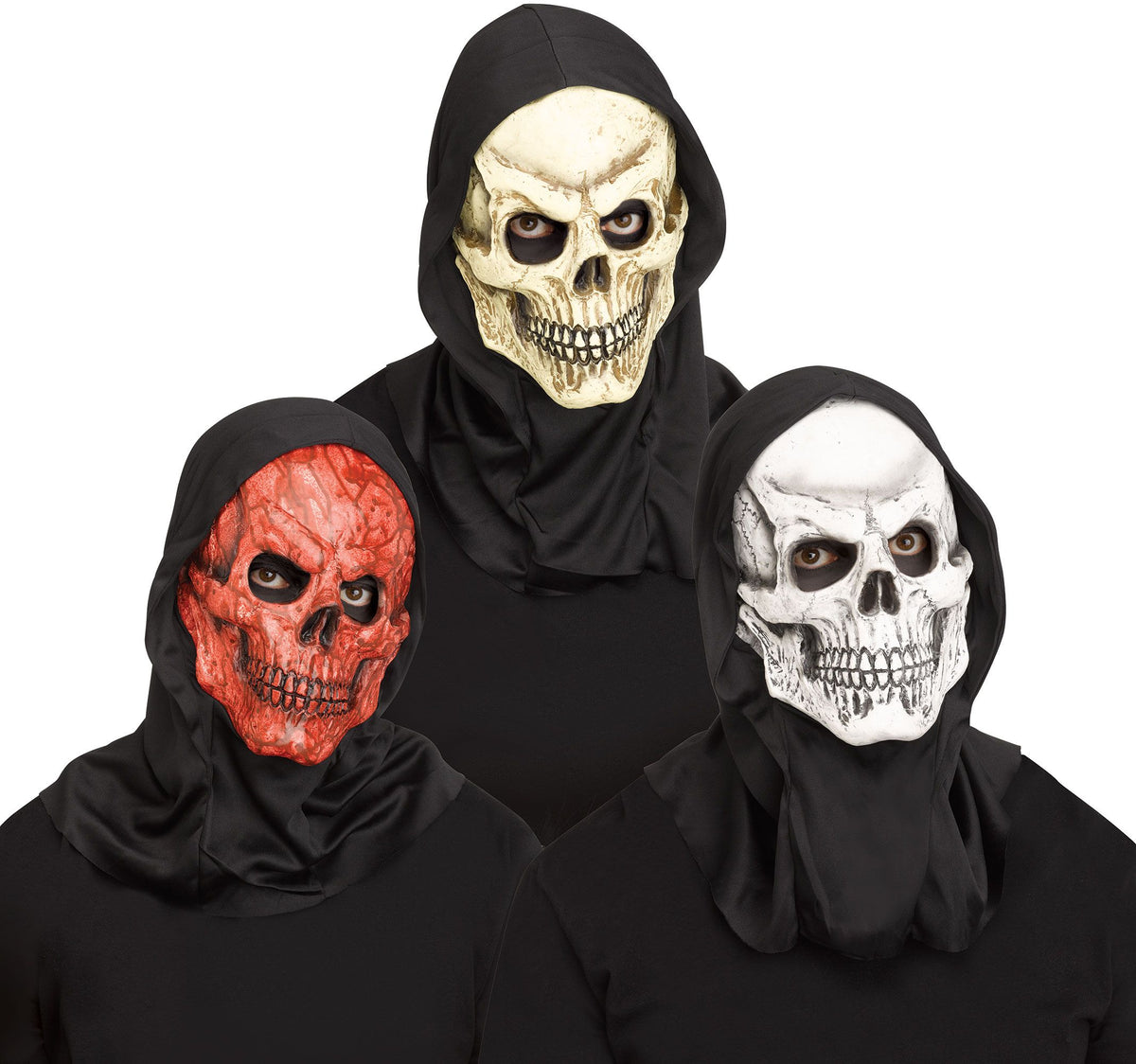 Realistic Skull Mask w/Hood Assortment