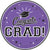 Congrats Grad Purple 7" Cake Plates 18ct