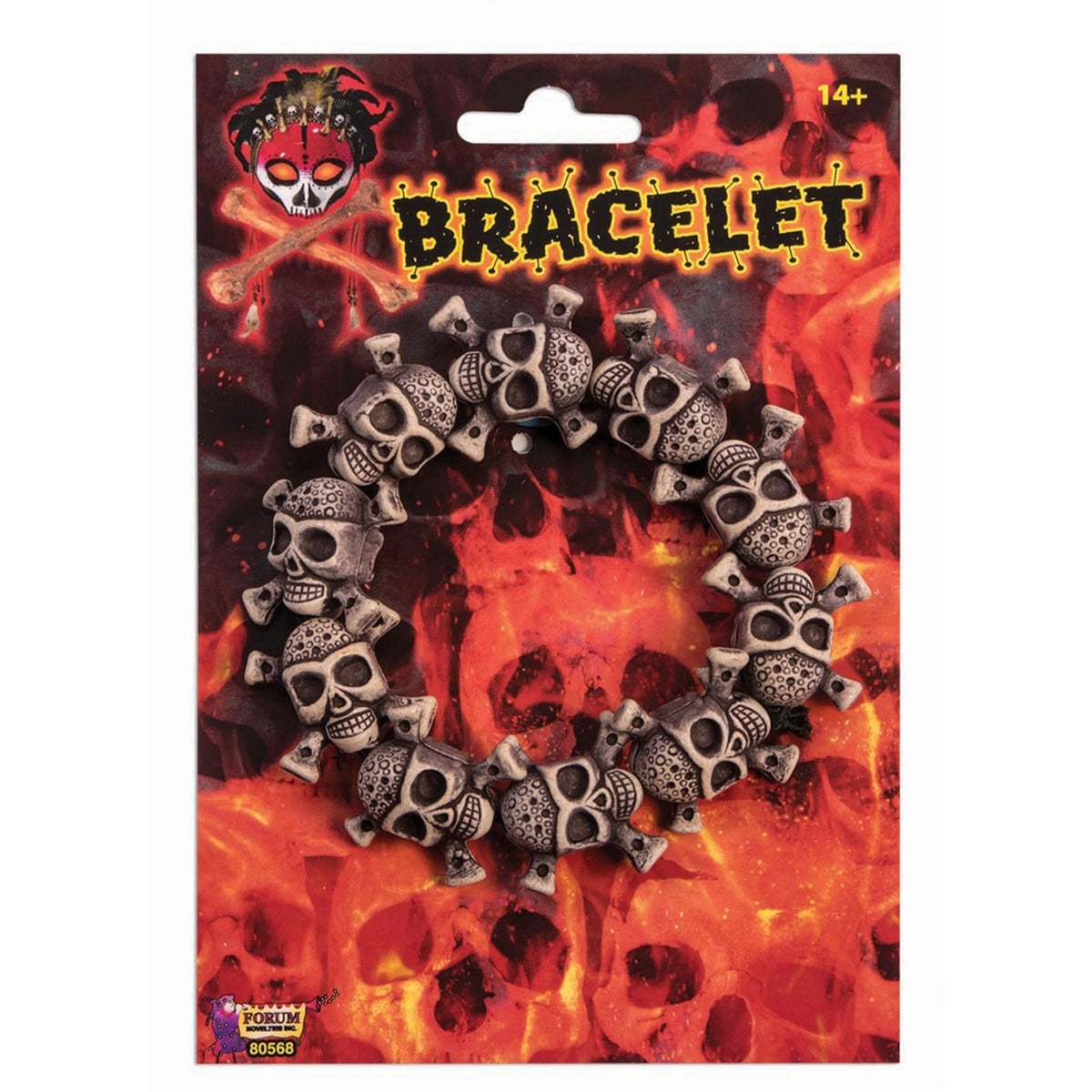 Forum Novelties Skull Bracelet - White