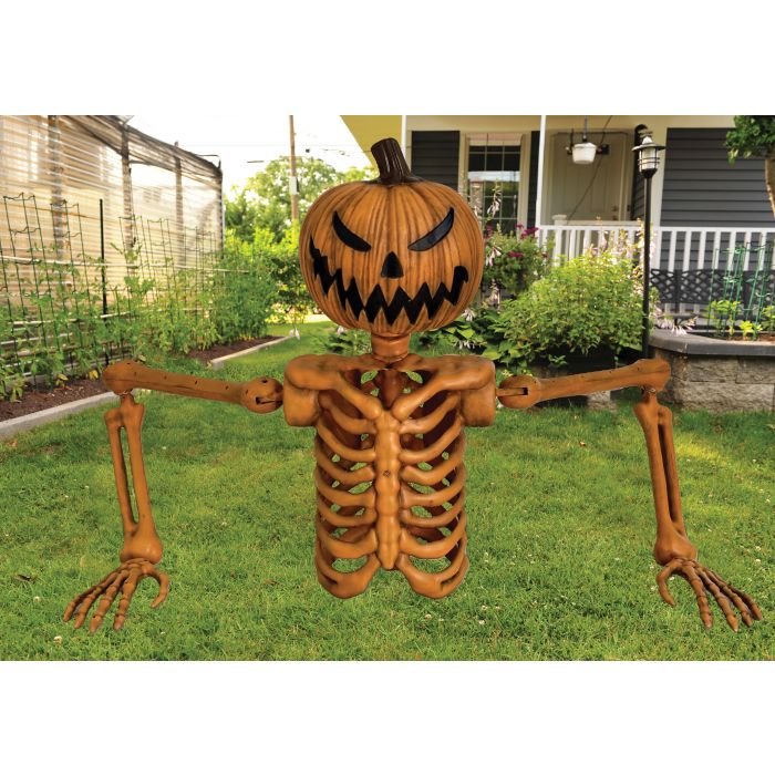 4 Ft. Pumpkin Skeleton Grave Breaker™