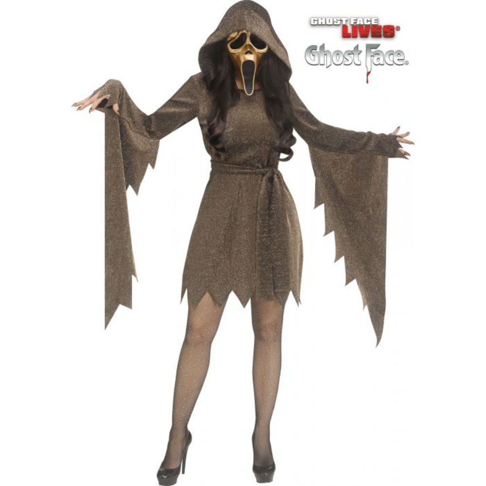 Gold Shimmer Ghost Face® - Adult