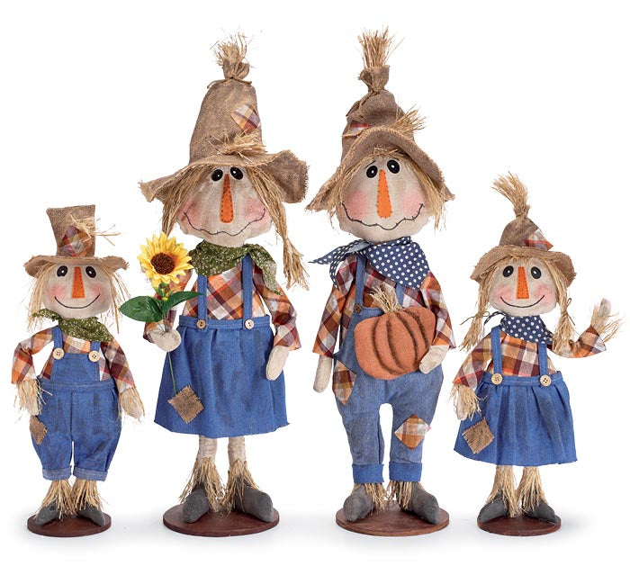 Scarecrow Family of 4 - Assorted Sizes