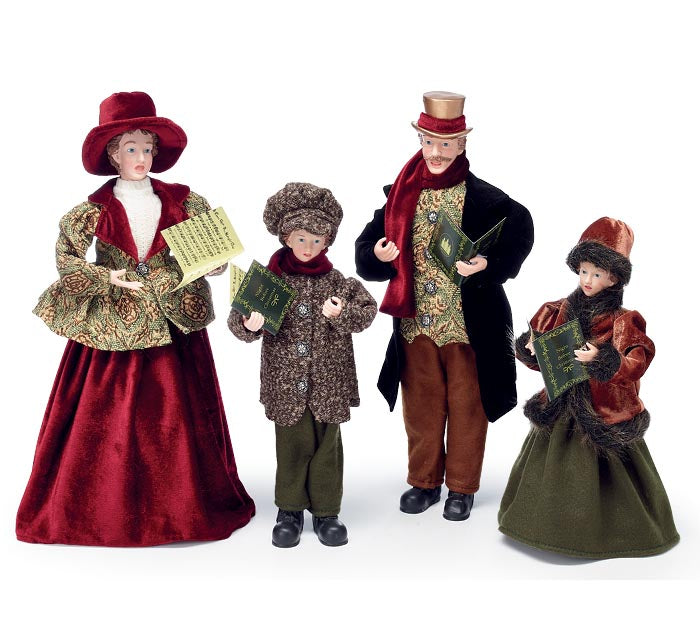 SMALL STANDING HOLIDAY CAROLER FAMILY