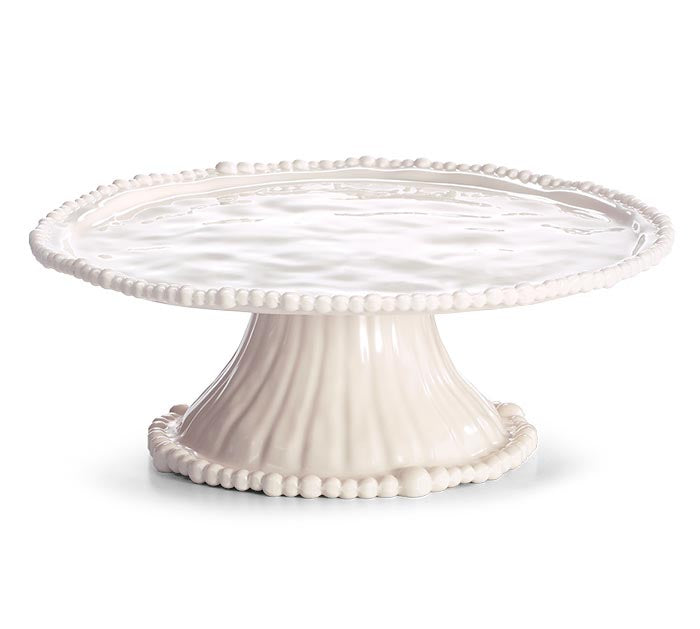 Cream Melamine Cake Plate