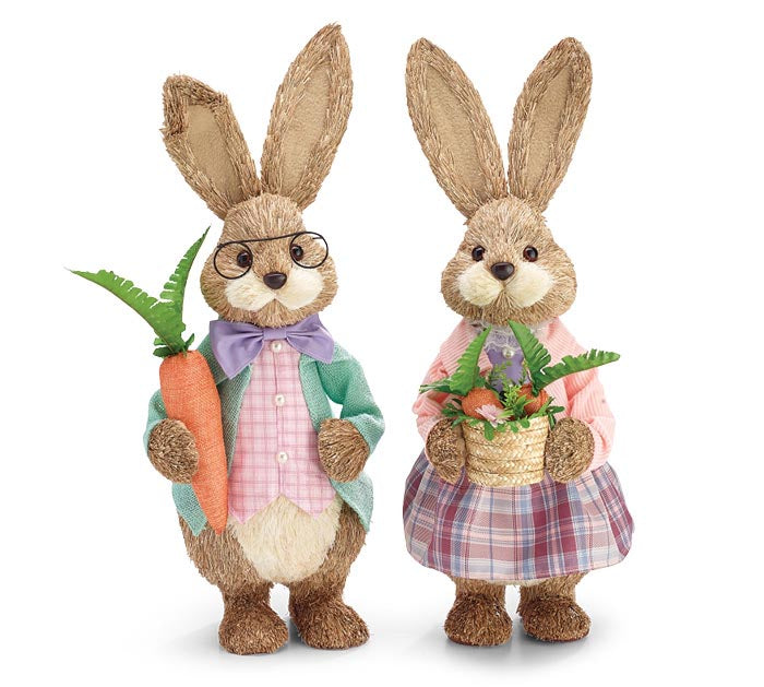 Decor Easter Bunny Couple Assorted