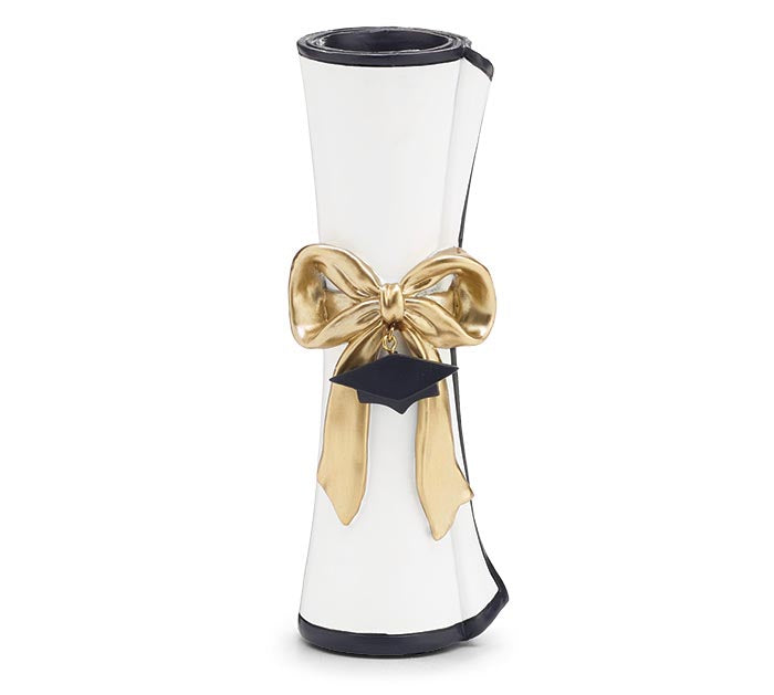 Diploma Shape Resin Vase