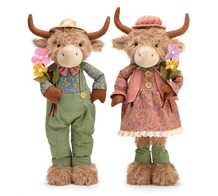 Plush Decor Highland Cow Couple