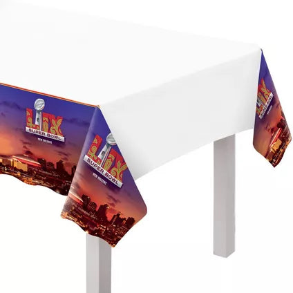 Super Bowl LIX Plastic Table Cover, 54in x 96in