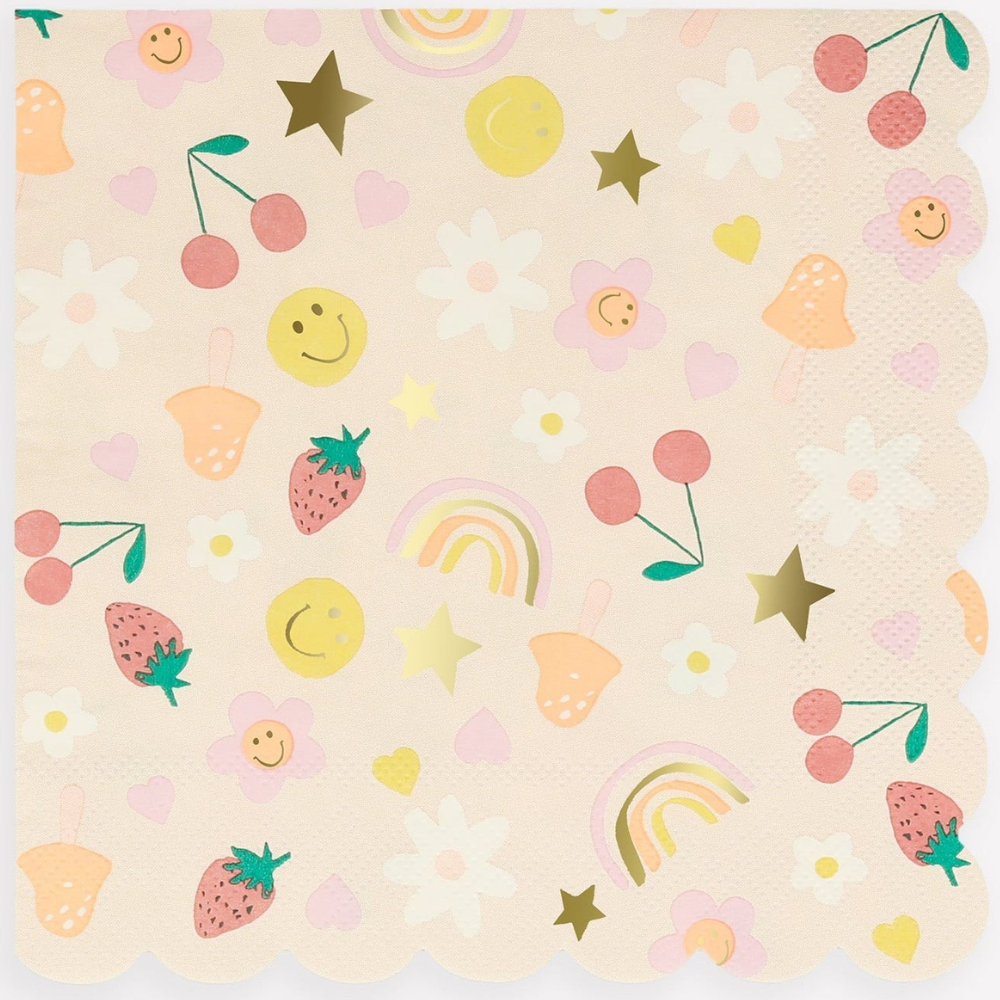 Happy Icons Large Lunch Napkins, 16 Count