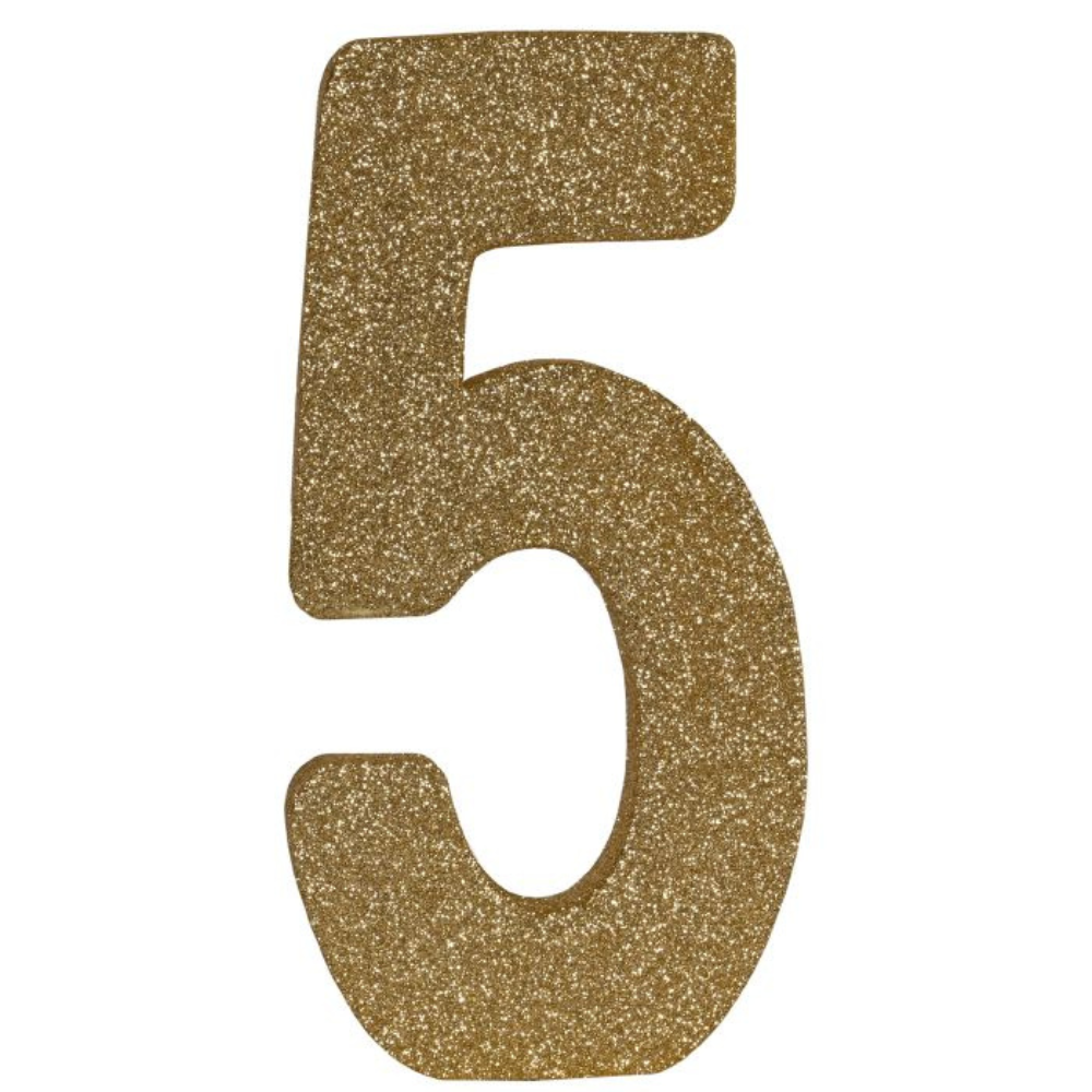 3-D Glittered "Numbers" Centerpiece