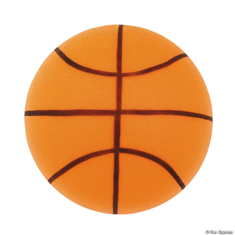 Bright Orange Silent Foam Basketball Toy