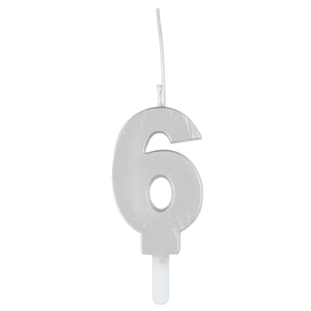Silver Number Sparkler Candle