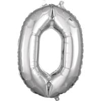 AIR ONLY - 16" Silver Number Balloon
