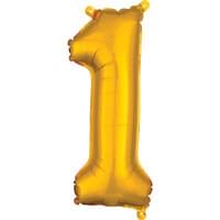 AIR ONLY - 16" Gold Number Balloon