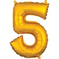 AIR ONLY - 16" Gold Number Balloon