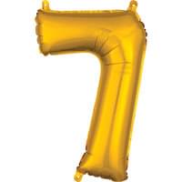 AIR ONLY - 16" Gold Number Balloon