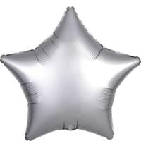 19" Star Chrome Silver Balloon