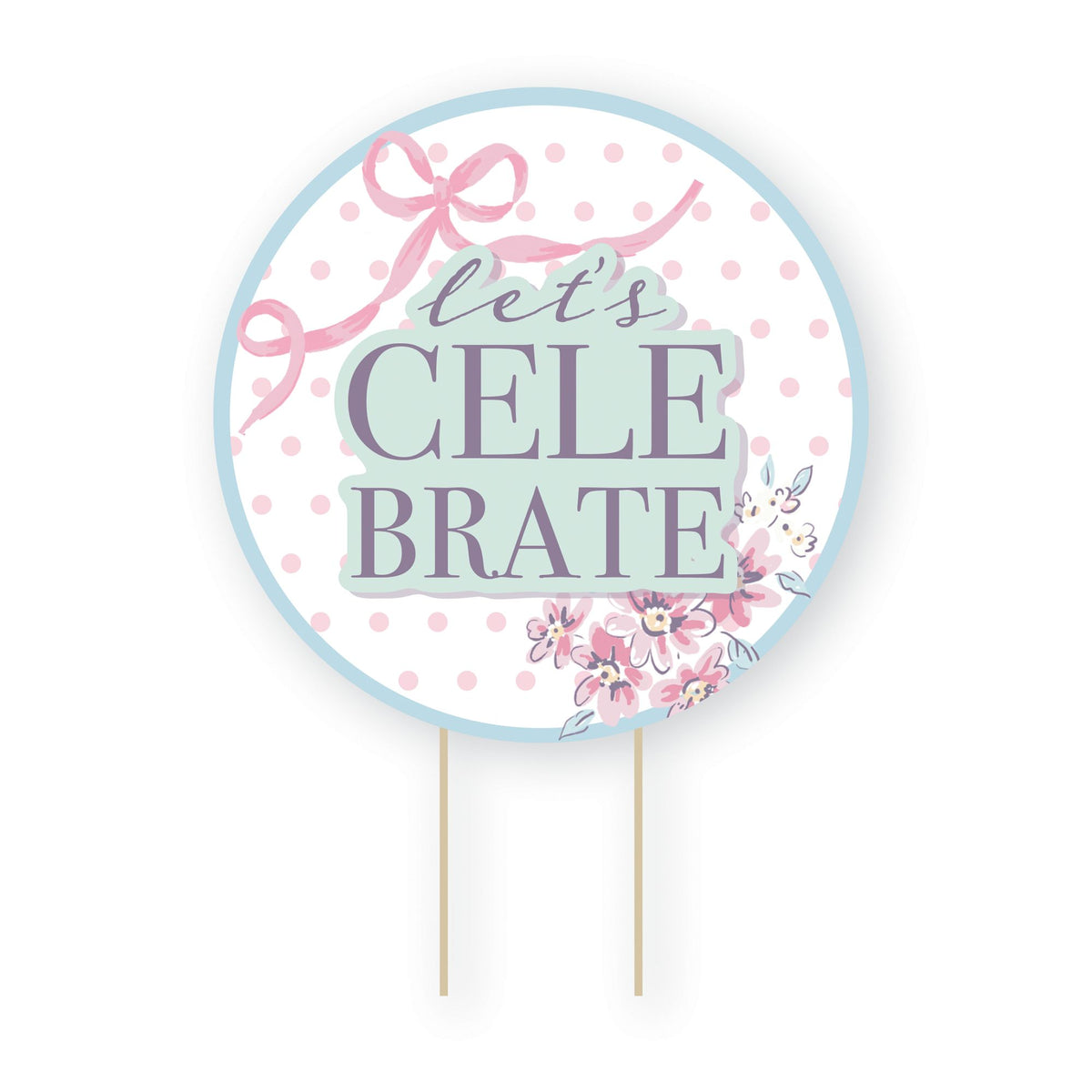 Ribbons And Roses Cake Topper