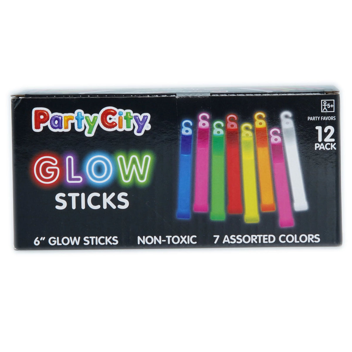 6" Glow Sticks - Multicolor & White, 12ct.