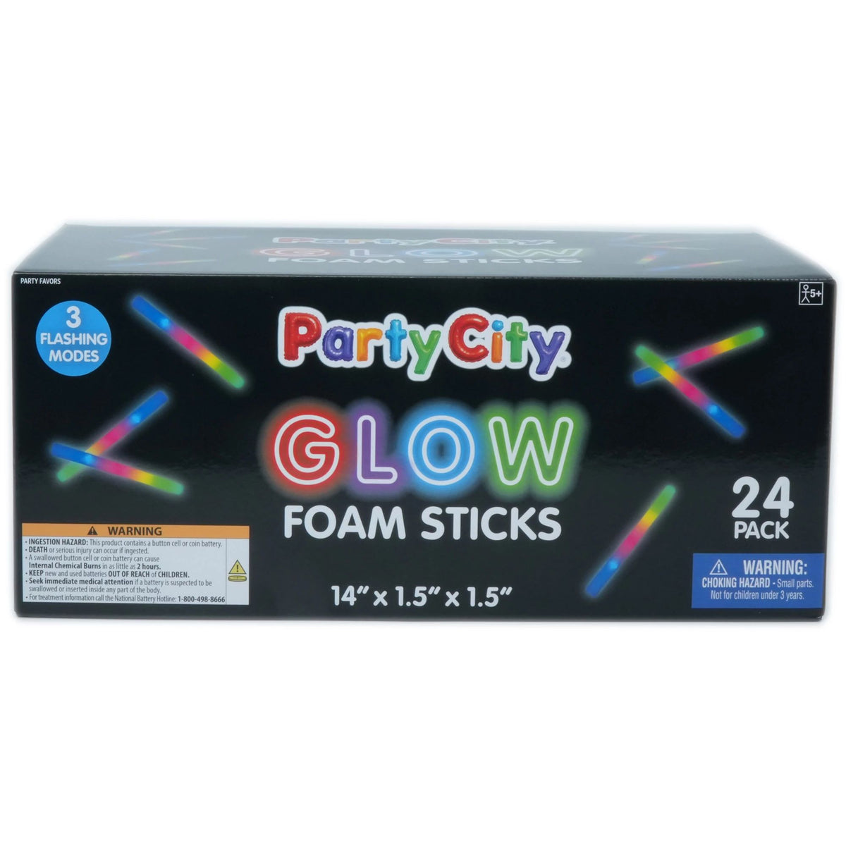Foam Glow Sticks - Assorted Colors, 24ct.